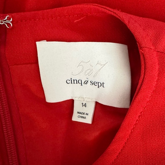 Cinq à Sept Red Ruffle Dress - Picture 3 of 9